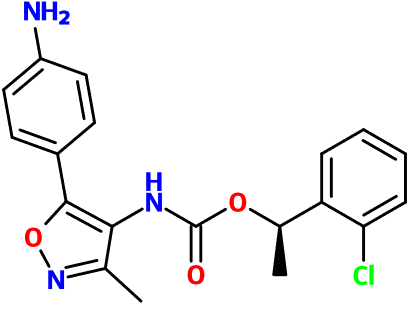 (image for) MC017719 (1R)-1-(2-Chlorophenyl)ethyl N-[5-(4-aminophenyl)-3-methyl-1,2-oxazol-4-yl]carbamate